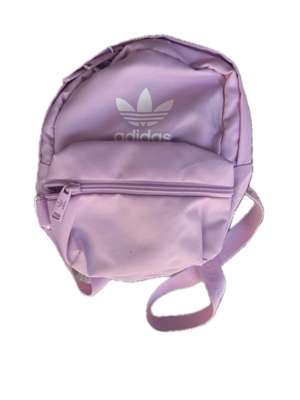 New! Adidas Backpack Purple. 2 Straps in the Back.  Zips Open + Pocket in Front